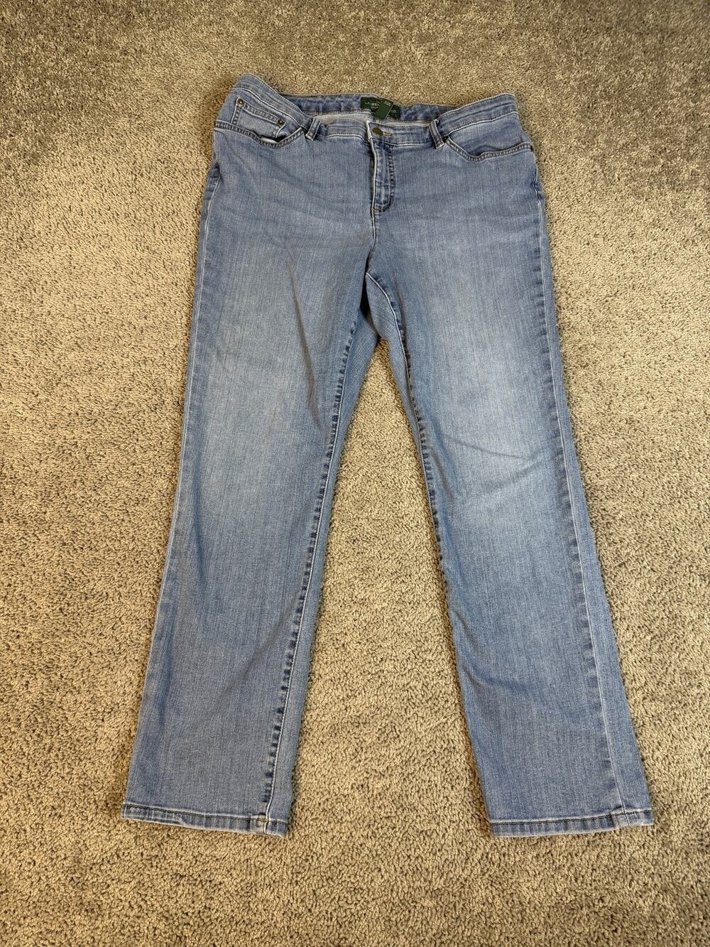 Lauren Ralph Lauren Jeans Womens 16W Denim Stretch 34 X 29 Blue Straight